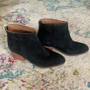 Seychelles Floodplain Black Suede Leather Ankle Boots Size 9